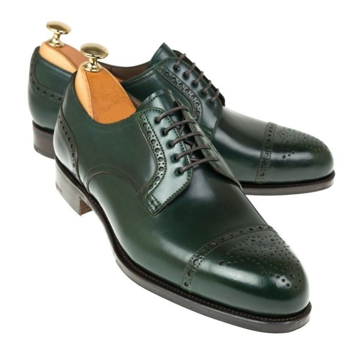 Mens dress shoes with green soles