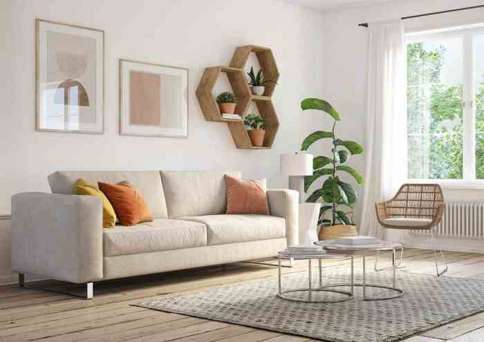 How to decorate large wall living room