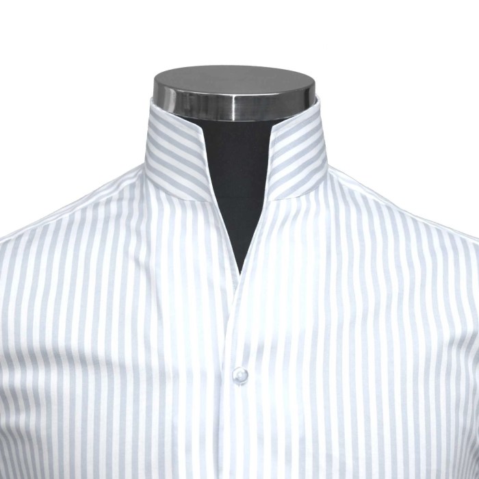 Men's open collar dress shirt