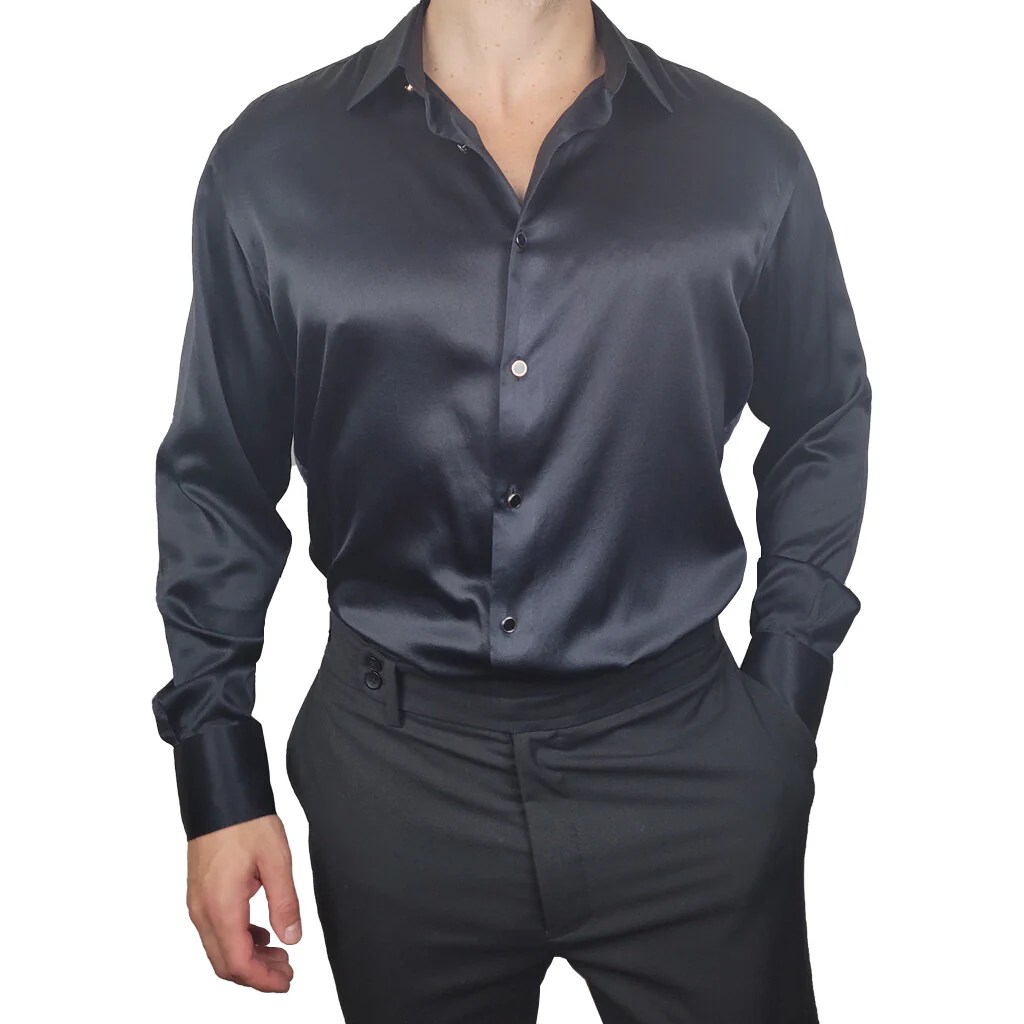 Men silk dress shirt – Elevate your style with sophistication