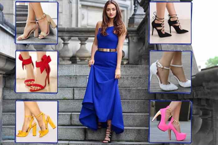 Best color shoes for royal blue dress