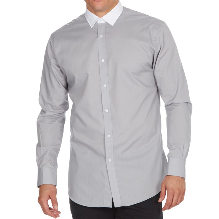 Grey dress shirts for men